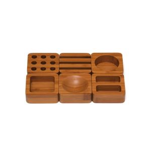 Zogleni funkcionalen pult bambusa prostor shranjevanje organizator